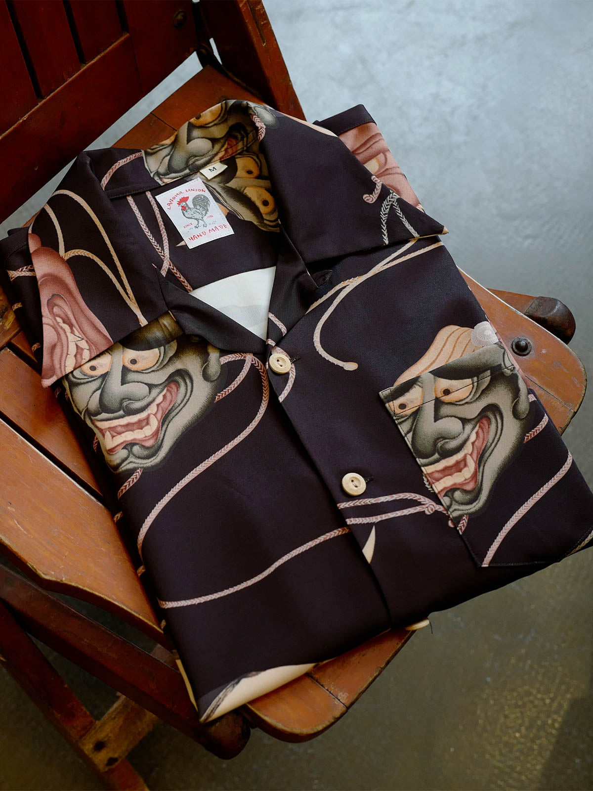 浮世絵柄テンセルハワイアン半袖シャツの全体表示