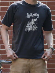 ドロップショルダー モーターサイクルTシャツ