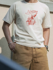 ドロップショルダー モーターサイクルTシャツ