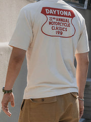 ドロップショルダー モーターサイクルTシャツ