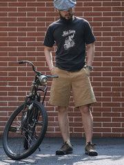 ドロップショルダー モーターサイクルTシャツ