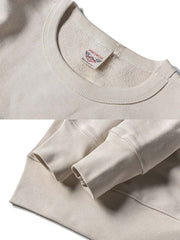 立体ポケット付き クルーネックコットンスウェット