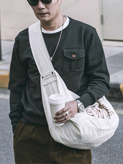 立体ポケット付き クルーネックコットンスウェット