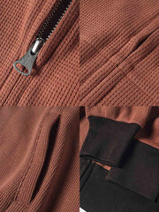 ベースボールカラー ジップカーディガン