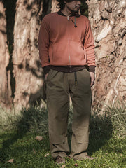 ベースボールカラー ジップカーディガン