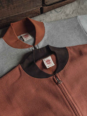 ベースボールカラー ジップカーディガン