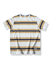 四色展開 太めストライプ柄Tシャツ