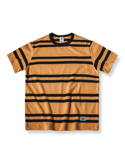 四色展開 太めストライプ柄Tシャツ