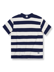 四色展開 太めストライプTシャツ