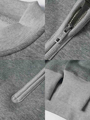 ベースボールカラー ハーフジップスウェット