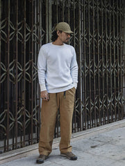 ワッフル柄 長袖Tシャツ