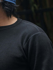 ワッフル柄 長袖Tシャツ