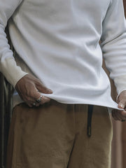 ワッフル柄 長袖Tシャツ