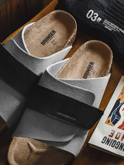 ムールシューズ - サマーコルク・ベルクロスライド