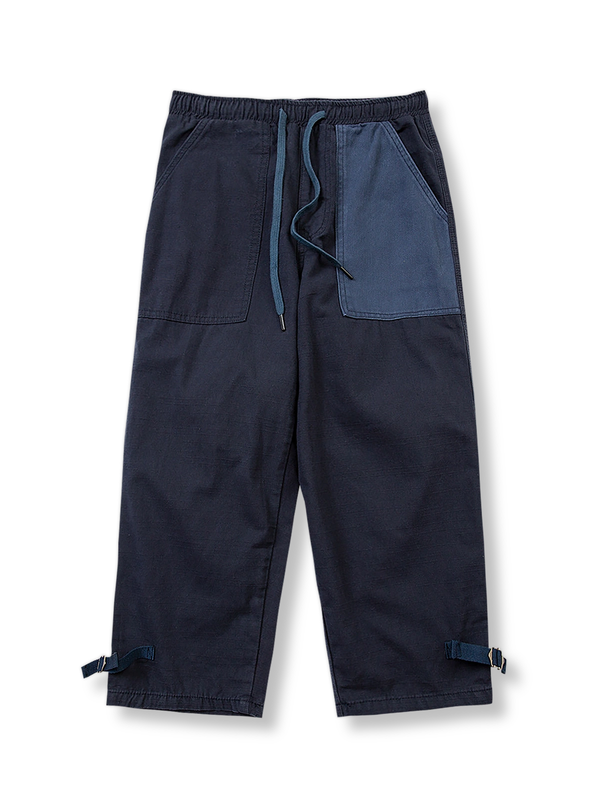 パッチワークドローストリングジョガーワークパンツのフロントビュー