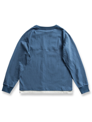 ウォッシュ加工ビッグポケットワークパンツの平置き画像