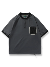 ベースボールカラー ポケット付き半袖Tシャツ