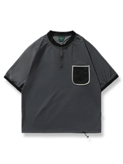 ベースボールカラー ポケット付き半袖Tシャツ