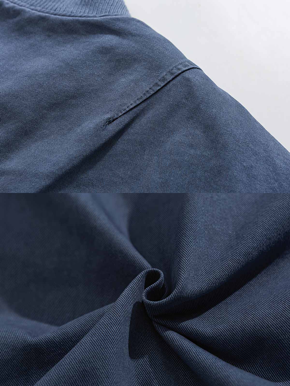 製品画像
「ヴィンテージウォッシュ刺繍デニム中綿ジャケット全体像。ウォッシュ加工による自然な色落ち感と刺繍ディテールが特徴のルーズフィットジャケット」
詳細画像
「ヴィンテージウォッシュ刺繍デニム中綿ジャケットの刺繍ロゴとウォッシュ加工のディテール。フリース裏地と保温性を備えた冬向け仕様」