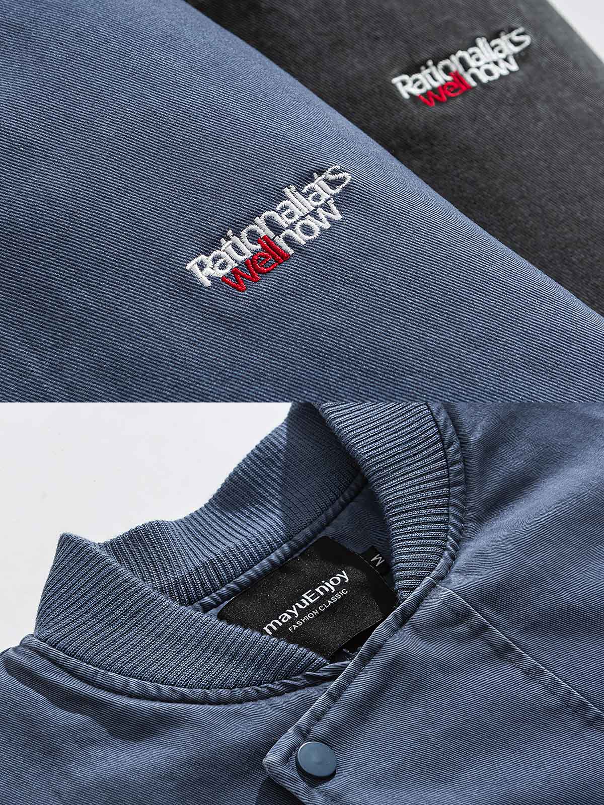 製品画像
「ヴィンテージウォッシュ刺繍デニム中綿ジャケット全体像。ウォッシュ加工による自然な色落ち感と刺繍ディテールが特徴のルーズフィットジャケット」
詳細画像
「ヴィンテージウォッシュ刺繍デニム中綿ジャケットの刺繍ロゴとウォッシュ加工のディテール。フリース裏地と保温性を備えた冬向け仕様」