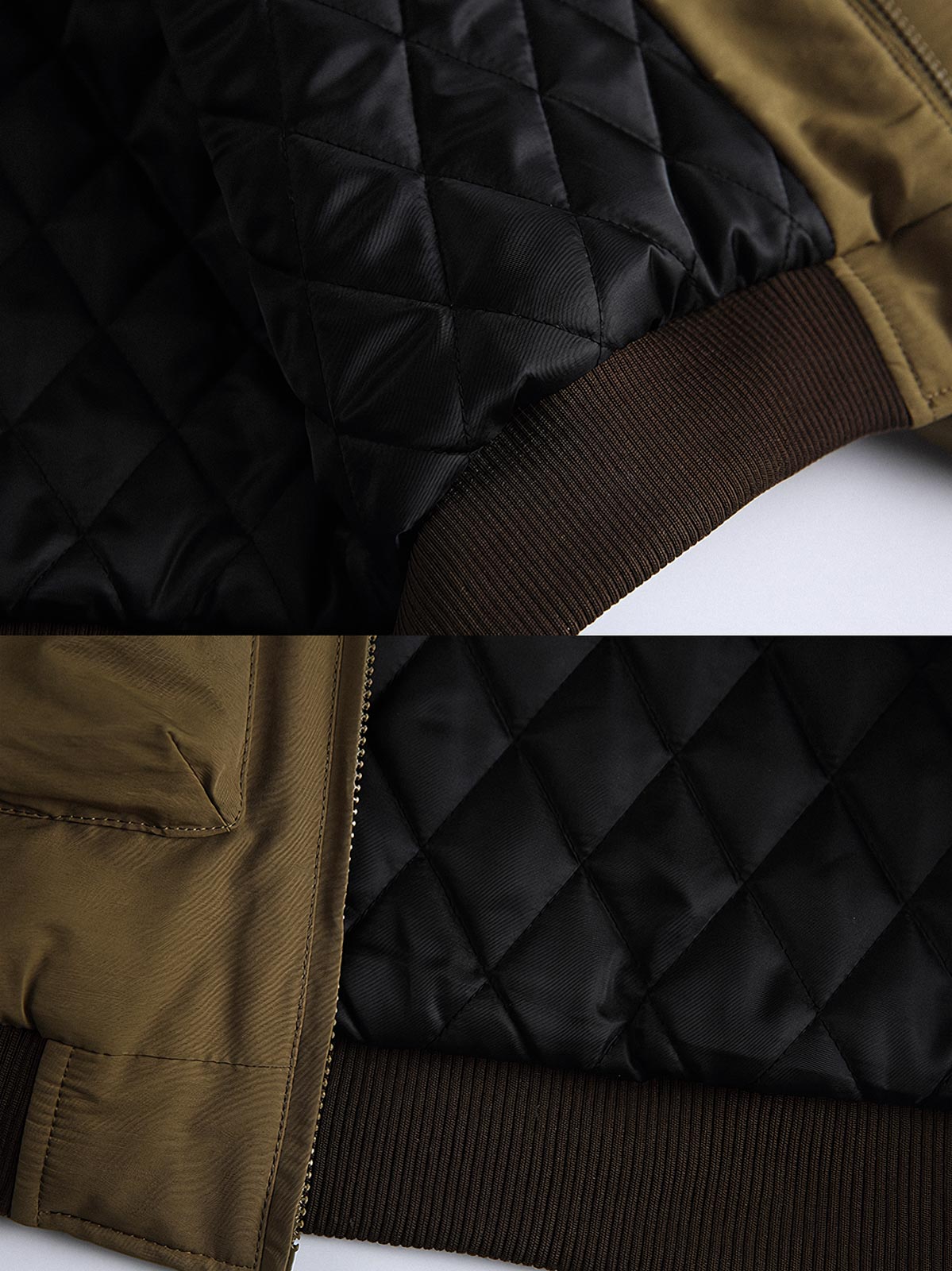 製品画像
"中綿フライトジャケット、クラシックなミリタリーデザインに現代的な実用性を加えたジャケット、キルティングと中綿素材で保温性を提供、下顎ストラップデザインで風の侵入を防止"
詳細画像
"中綿フライトジャケットのディテール、キルティング加工と中綿素材で優れた保温性を発揮、下顎ストラップデザインで風の侵入を防ぎ、パイプポケットがデザインのアクセントとなる実用的なデザイン"