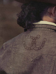 硫化染めセルビッジデニム ライダースジャケット