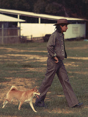 硫化染めセルビッジデニム ライダースジャケット