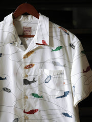 鯉の詳細プリントとキューバンカラーのクローズアップ。