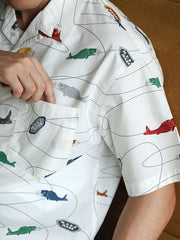 鯉の詳細プリントとキューバンカラーのクローズアップ。