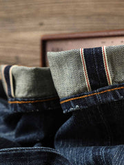 スプラッシュインク加工 ウォッシュデニム クロップドパンツ