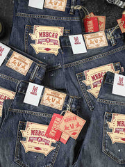 スプラッシュインク加工 ウォッシュデニム クロップドパンツ