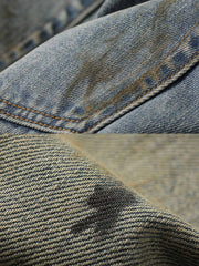 泥染め ヴィンテージ デニムフレアパンツ