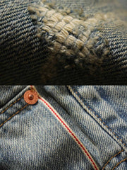 泥染め ヴィンテージ デニムフレアパンツ