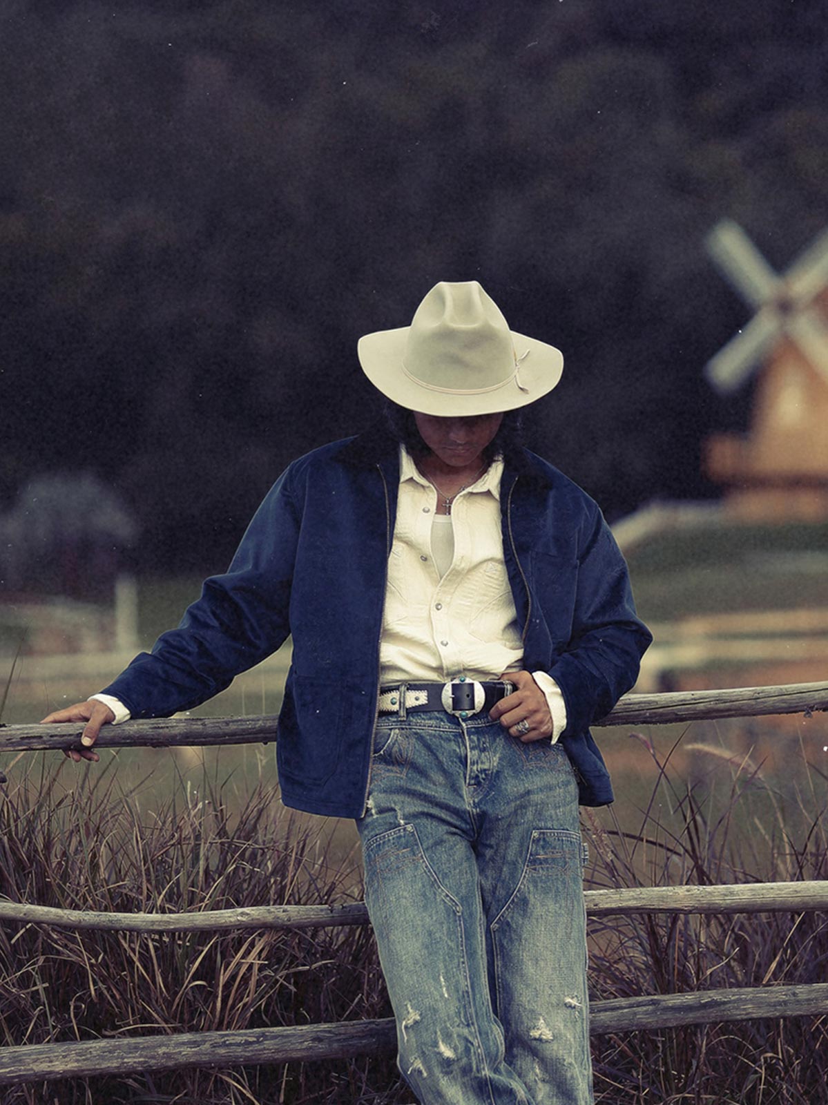 ミシガンワークジャケットを着用したヴィンテージスタイリング例