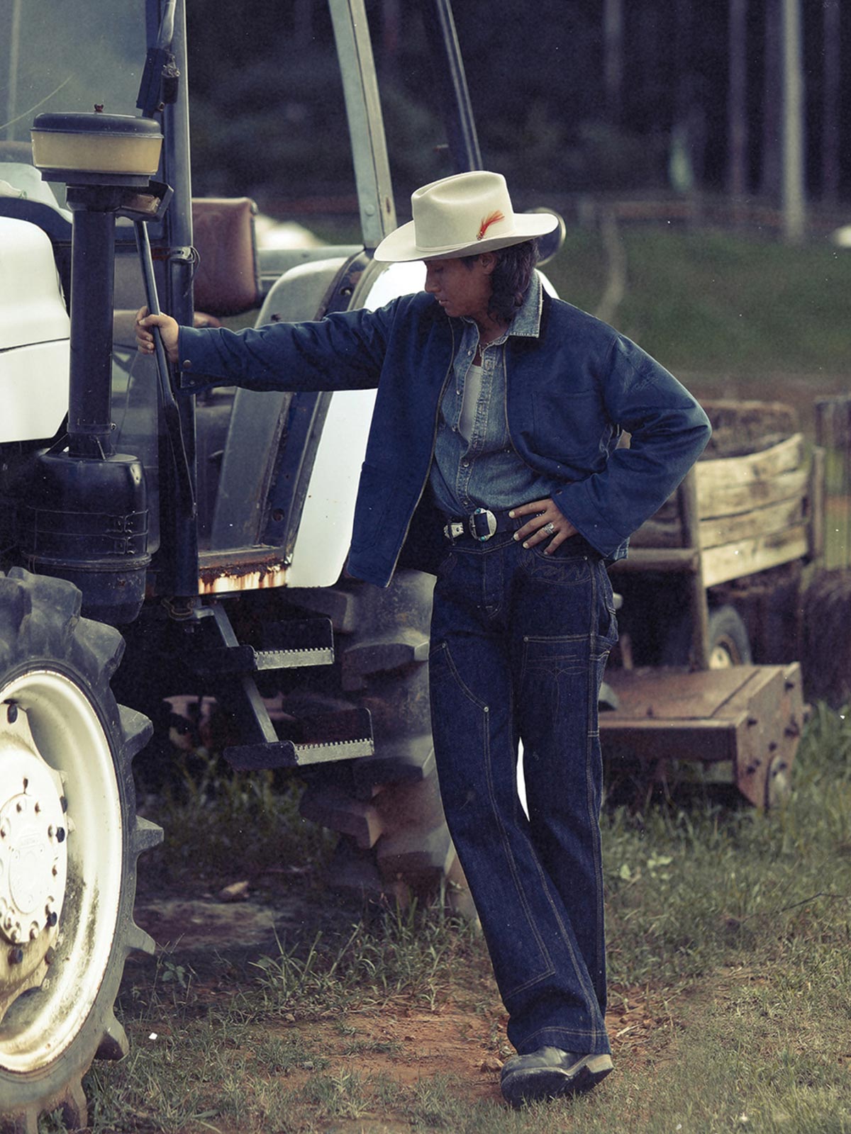 ミシガンワークジャケットを着用したヴィンテージスタイリング例