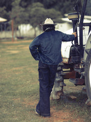 ミシガンワークジャケットを着用したヴィンテージスタイリング例