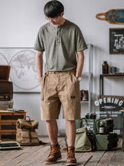 ヘンリーネック半袖Tシャツ