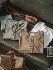 ヘンリーネック半袖Tシャツ