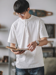 ヘンリーネック半袖Tシャツ