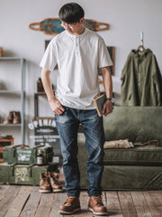 ヘンリーネック半袖Tシャツ