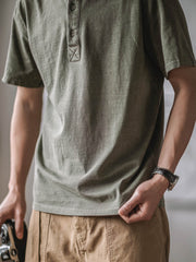 ヘンリーネック半袖Tシャツ