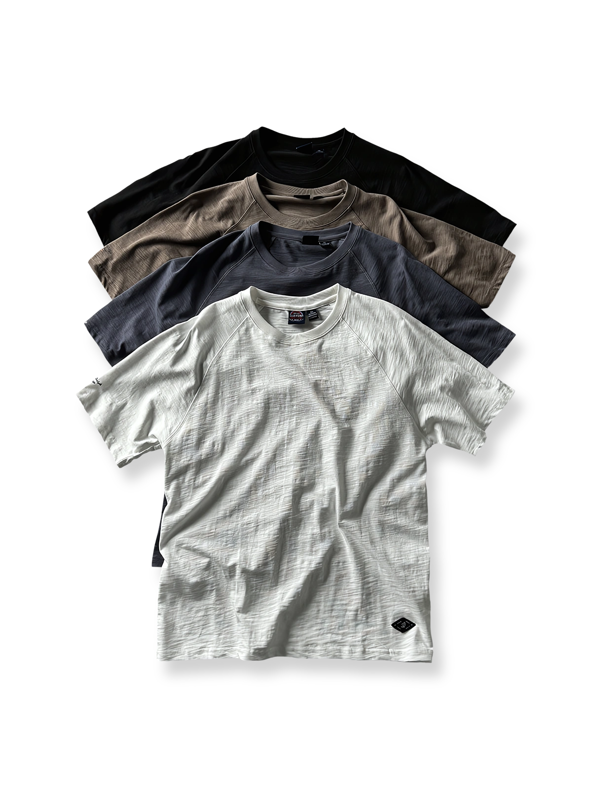 ヴィンテージウォッシュスラブコットン半袖Tシャツ正面図