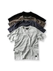 ヴィンテージウォッシュスラブコットン半袖Tシャツ正面図