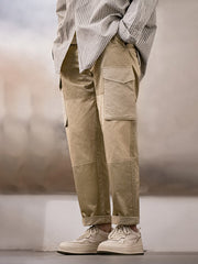 モデルが厚底リネン通気スニーカーを履いている展示図