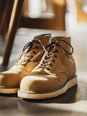 牛革スエード ミッドカット ブーツ