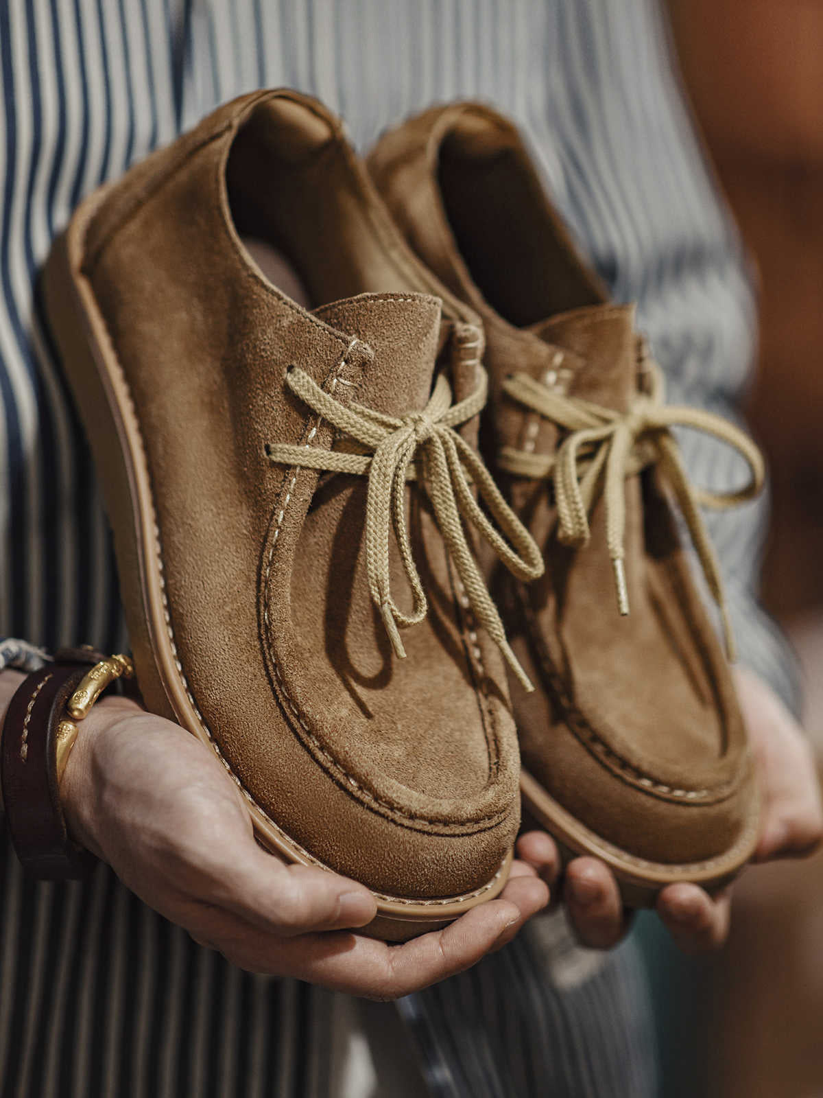 MOC-TOEデザインのトゥとラバー製アウトソールの詳細画像