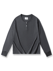 スラブコットンヘビーウェイト320g無地長袖ヘンリーネックTシャツの全カラー画像