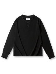 スラブコットンヘビーウェイト320g無地長袖ヘンリーネックTシャツの全カラー画像