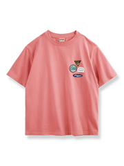 刺繍 バッジ付きTシャツ