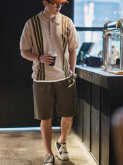 ニットポロボウリングシャツ